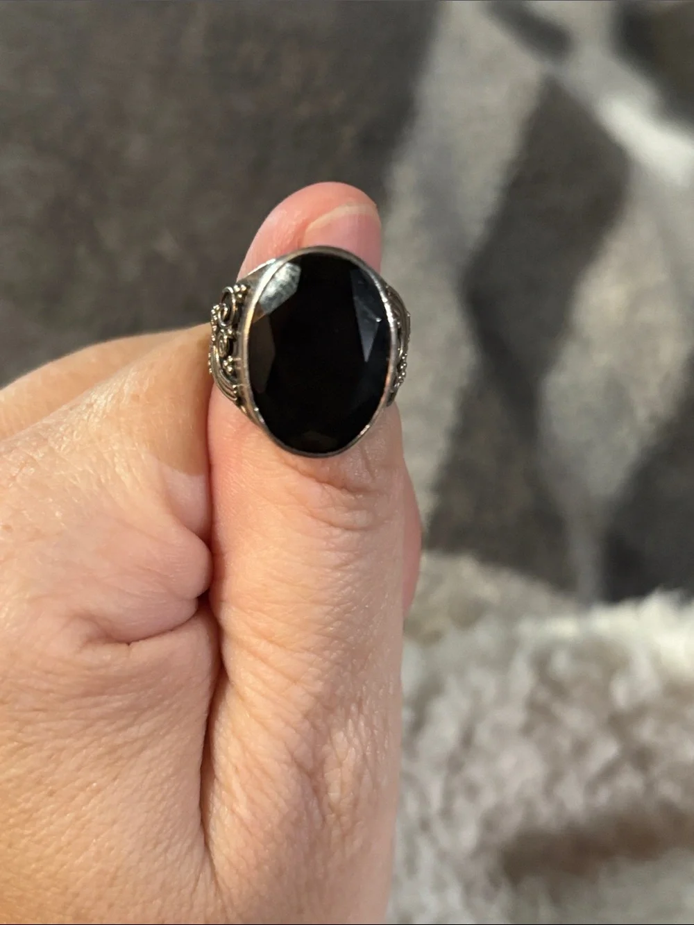Sterling Silver Black Onyx Ring